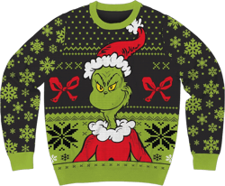 The Grinch Who Stole Christmas Dr. Seuss Holiday Sweater Licensed XX-Large