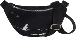 Ecoright Fanny Packs for Women, Canvas Crossbody Bag Men & Belt Bag for Women for Hiking, Running, Sports, Traveling Game Over