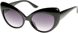 Cat Eye Oversized Black or Tortoise Vintage Style Womens CatEye Sunglasses