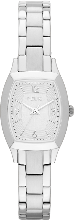 Relic By Fossil Women's Everly Stainless Steel Silver Watch with Matching Band