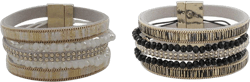 Time and Tru Women's Layered Bead Bracelet Set, 2-Piece