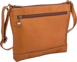 Le Donne Leather Savanna Crossbody Women's Purse Full Grain Colombian Leather Handbag Shoulder Bag Cross Body Medium Tan