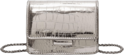 Mini Crossbody Bags for Women, Y2k Purse with Chain Strap, Trendy Women's Evening Handbags Silver