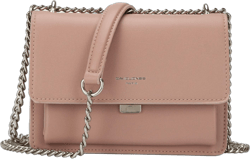 David Jones DAVIDJONES Women's Small Saffiano Faux Leather Crossbody Bag with Chain Strap