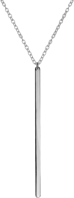 Minimalist Delicate Thin Sideways Horizontal Round Tube Curved Bar Slide Pendant Necklace For Women Teen .925 Sterling Silver Silver A