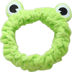 Jowmoy Green Frog Eye Elastic Headband - Versatile for Spa, Skincare, Makeup, Face Wash, Fun Gift for Women (1 Pack) frog
