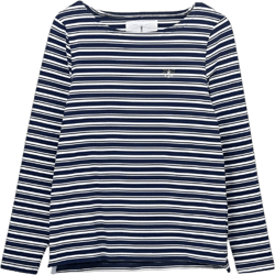 Lighthouse Womens Causeway Long Top Navy Stripe