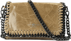 Premium Italian Leather Handmade in Florence, Italy. Small Crossbody Bag for Women with a Detachable Strap Made in Italy. Beige