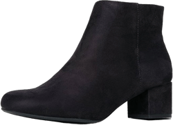 miss left Women Stylish Round Toe Ankle Boot Side Zipper Low Block Chunky Heel Solid Color Short Booties Casual Party Work Shoes Size 4-16 US 8 Black