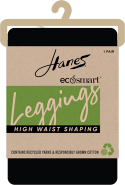 Hanes EcoSmart Women's High-Waisted Leggings with Shaping Black M