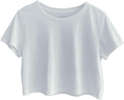 Women's Boxy Crop Top Round Neck Short Sleeve Casual 100% Cotton Cropped Tee T-Shirt