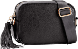 E Crossbody Bags for Women Top Zip Camera Bag Purse Wide Strap Shoulder Handbag Satchel with Tassel
