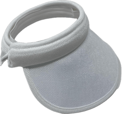 Women's Summer Sun Visor with Ear Coverage, 10" Wide Brim, Clip on Beach Hat Golf Cap,Wide Headband, Light Weight White Linen