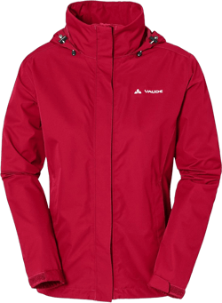 VAUDE Women’s Escape Light Rain Jacket - Lightweight Waterproof Jacket - Rain Jacket for Walking, Hiking or Cycling Size 44 Indian Red