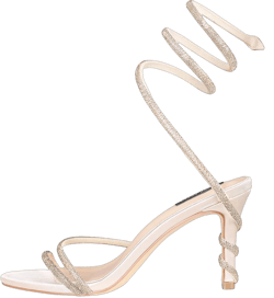 Lovee Cosee Rhinestone High Heels for Women Sexy Wrap Strap Open Toe Sandals Wedding Party Stiletto Heels