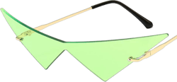 awa Tengen Toppa Gurren Lagann Kamina Glasses,Anime Kamina Cosplay Costume Triangle Sunglasses Unisex (green), Green,purple, 3.8*9.9