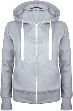 IEPOFG Women's 2023 Fall Fashion Hoodies Zip Up Drawstring Long Sleeve Fleece Sweatshirts Trendy Teen Girl Y2K Workout Tops Small A01_light Gray