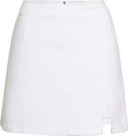 Women's Stretch Faux Leather Skirt High Waist Split Mini Bodycon Pencil Skirt High Waist Swim Skirt White
