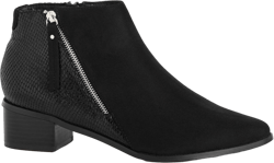 Avenue Women's Wide Width Arla Ankle Snake Skin Effect Boot - 10 W, Black