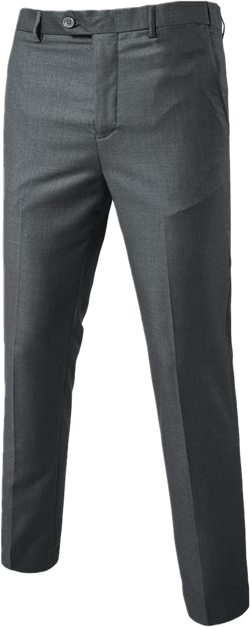Mens Classic Slim Fit Fit Stretch Flat Front Slacks Dress Pants XX-Large A/Dark Grey