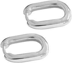 11mm Small Hoop Earrings Sterling Silver for Women Minimalist Oval Tube Round Endless Huggie Hoops Hinged Earring Fashion Jewelry Gold Plated