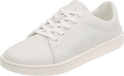 OLUKAI Pehuea Li 'ILI Women's Leather Sneaker, Casual Everyday Shoes with Drop-in Heel, Non-Marking Rubber Outsole, All-Day Comfort Fit 10 Bright White/Bright White