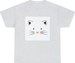Cute Cat Unisex Heavy Cotton Tee Shirt*