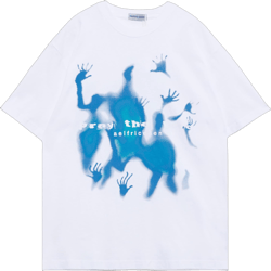 Aelfric Eden Women Graphic Tees Shirt Oversized Short Sleeve T-Shirts Crewneck Casual Summer Tee Tops Large White