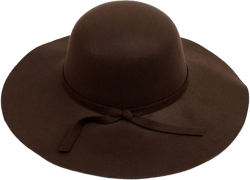 Nollia Women's Floppy Sun Hat with Bowknot - Wide Brim Fashionable Felt Hat Brown
