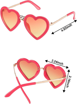 Kids Heart Shaped Sunglasses Heart Glasses for Toddler Girls and Boys