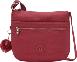 Kipling Women’s Arto Crossbody, Lightweight Everyday Purse, Casual Nylon Shoulder Bag 11.5''L x 10.25''H x 1.5''D Funky Red