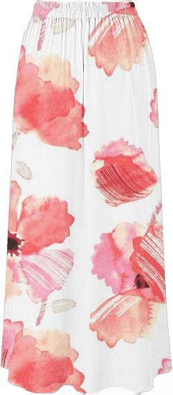 Boho Hawaiian Floral Print High Cut Tropical Pocket Beach Long Maxi Skirt for Women Rayon Loose Fit Skirts 2024 Trendy X-Large G-hot Pink