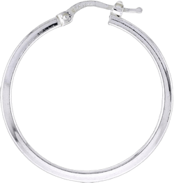1.25-2.5 inch Sterling Silver Square Tube Click Top Hoop Earring for Women 2mm thin Italy 1 1/4 inch Click Top Hoops (30mm) Round