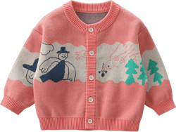 Girls Cardigan Crewneck Button Up Sweaters Casual Cotton Knit Toddler Sweater Tops 1-6Y Oranges