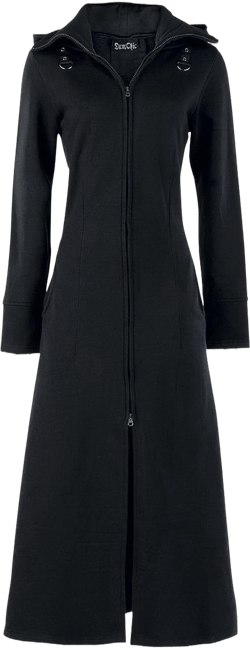 Womens Raven Coat Black Gothic Full Length Long Steampunk X-Large Black