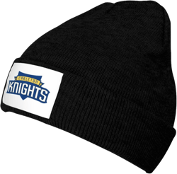 Rorcie Carleton College Logo Print Beanie Knitted Hat Woolen Hat Warm Fashion Outdoors Knit Cap Unisex One Size Black