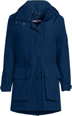 Lands' End Women's Squall Waterproof Insulated Winter Parka - Medium - Deep Sea Navy