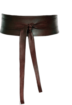 Leather Belt for Women Obi Belt 4 inches Wide Wrap Waist Belt Genuine leather Cincher Belt Handmade (Medium, Brown)