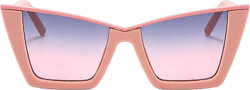 willochra Vintage Oversized Square Rivet Sunglasses For Women Fashion Gradient Cat Eye Sun Glasses Female Shades Uv400 Pink