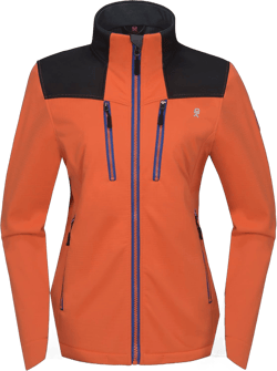 Little Donkey Andy Women's Lightweight Fleece Jacket Lined for Hiking Windproof Water-Resistant and Warm XX-Large Orange/Black