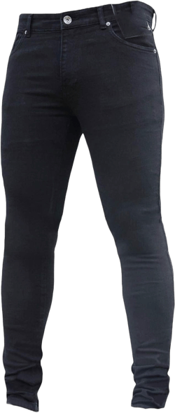 Andongnywell Men's High Rise Slim Fit Stretch Denim Pants with Zipper Man's Skinny Stretchy Regular Tapered Leg Jeans Small Black