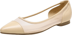 DREAM PAIRS Women’s Comfortable Ballet Dressy Work Pointed Toe Flats Shoes NUDE/MESH SDFA227W size 7