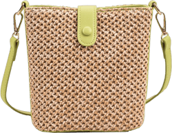 Straw Crossbody Bags for Women Rattan Purse Woven Purse Small Straw Purses 2024 Beach Purse Vacation Green