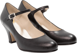 MOOMMO Women Kitten Heel Round Toe Pumps Mary Jane Patent/Suede Leather Buckle Strap Mid Chunky Heel Pumps Office Comfortable Closed Toe Casual Dress Shoes Size 4-11 M US 7.5 Matte Black