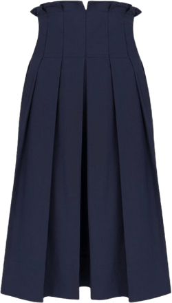 Women's Charlotte Midi Pleated Skirt - MONICA NERA L