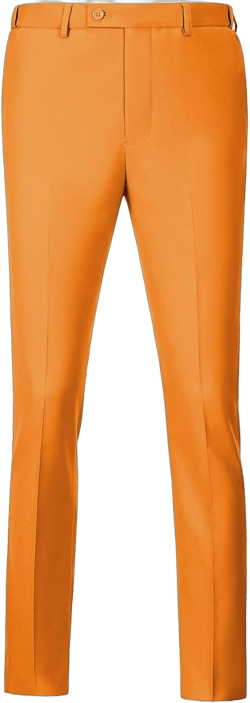 Men's Slim Fit Dress Pants Stretch Casual Pants Mens Work Slacks X-Large Orange