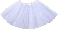 Women Ballet Tutu Skirts Elastic Layered Dance Ballet Tulle Skirt for Girls Dress-up Parties Dancing One Size White