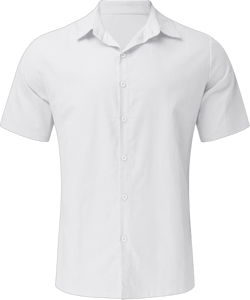 Men's Casual Button Down Shirts Cotton Linen Short Sleeve Ummer Beach Dress Shirt Regular Fit Designer Plain Tops XX-Large White