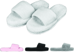 Men's and Women's Cozy Memory Foam Soft Premium 100% Turkish Terry Cotton Cloth Open Toe Spa House Indoor Slippers 11-12 White