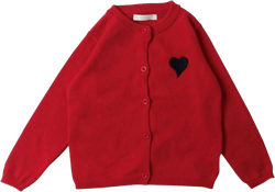 Toddler Girls Boys Long Sleeve Button Knitted Cardigan Tops Solid Heart Print Jacket Coat Spring Autumn Clothes Red 18-24 Months